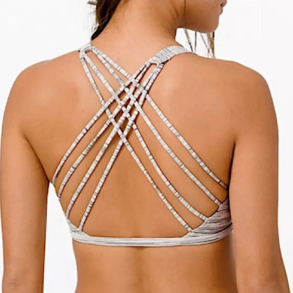 LULULEMON Free To Be Wild Space Dye Strappy Sports Bra Size 6_2